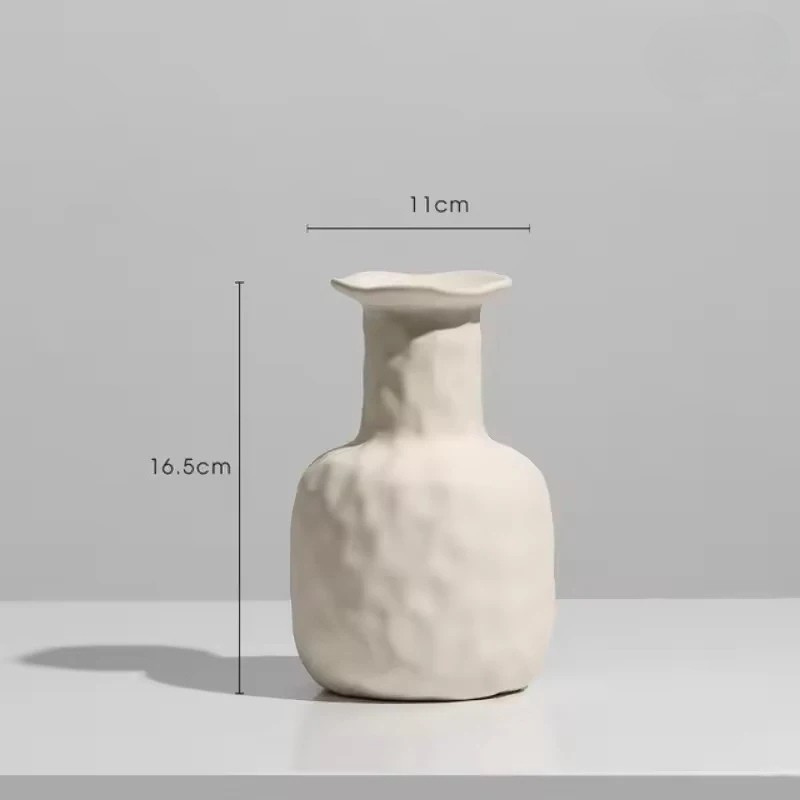 Modern Wabi-Sabi Vase Home Decor Modern Simple Ceramic Art Vase Flower Arrangement Ornament