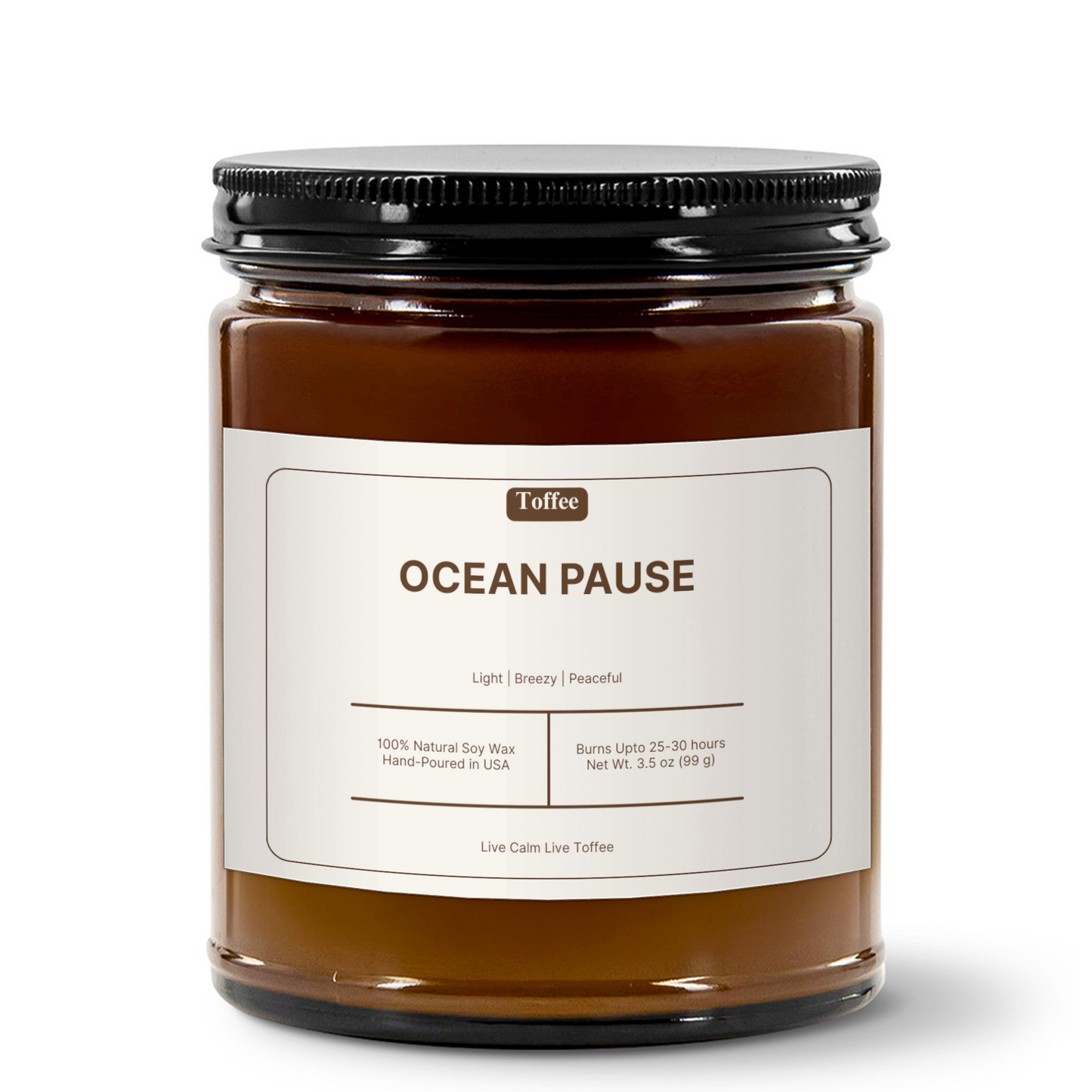 Ocean Pause Candle | 4oz Amber Jar Candle