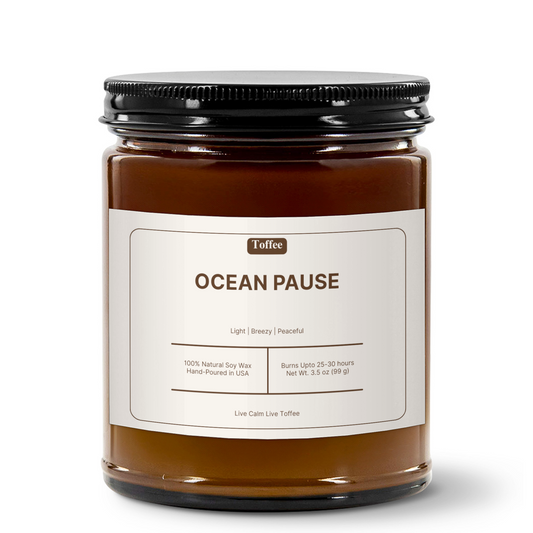 Ocean Pause Candle | 4oz Amber Jar Candle