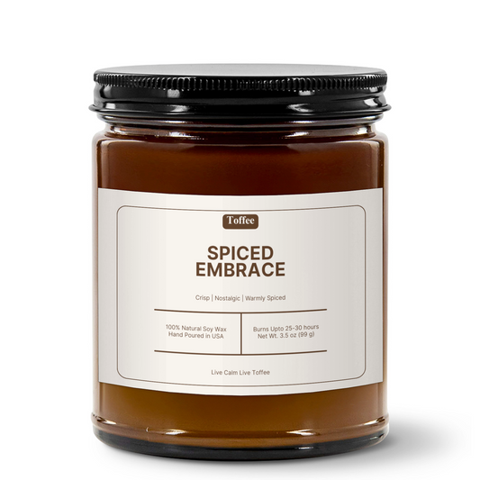 Spiced Embrace Candle | 4oz Amber Jar Candle