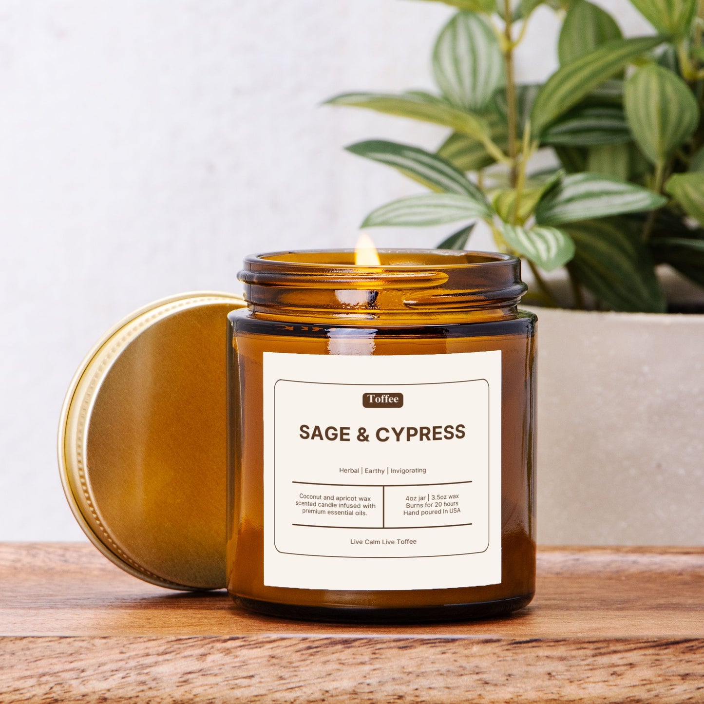 Sage & Cypress Amber Jar Candle 4oz