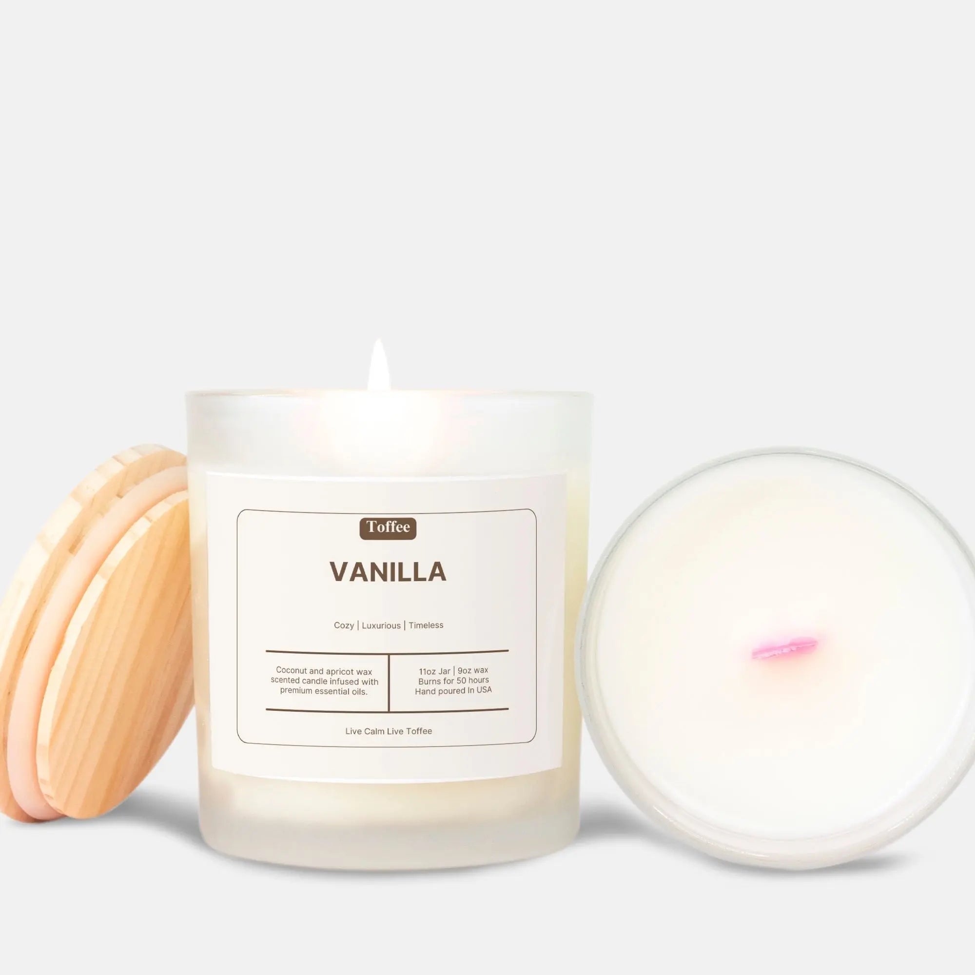 Vanilla Pink Wick Candle Toffee