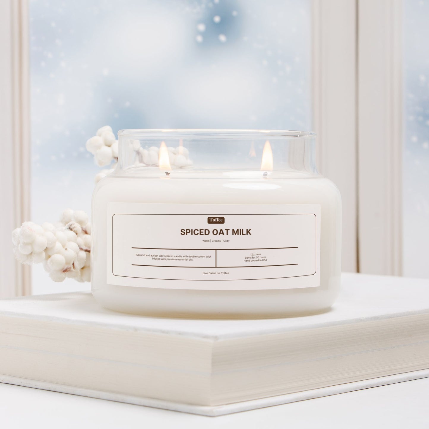 Spiced Oat Milk Candle Apothecary Jar (Double Wick)