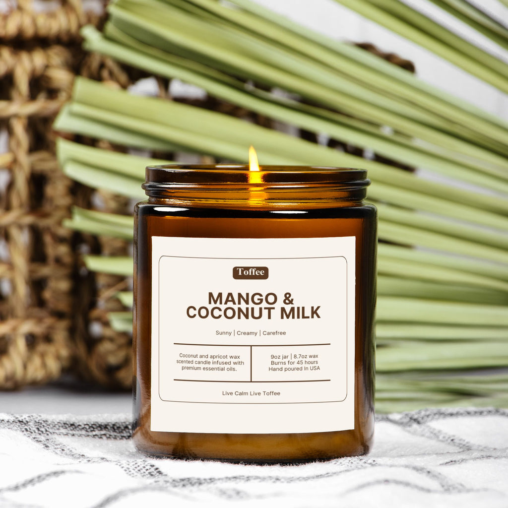 Mango & Coconut Milk Candle Amber Jar 9oz