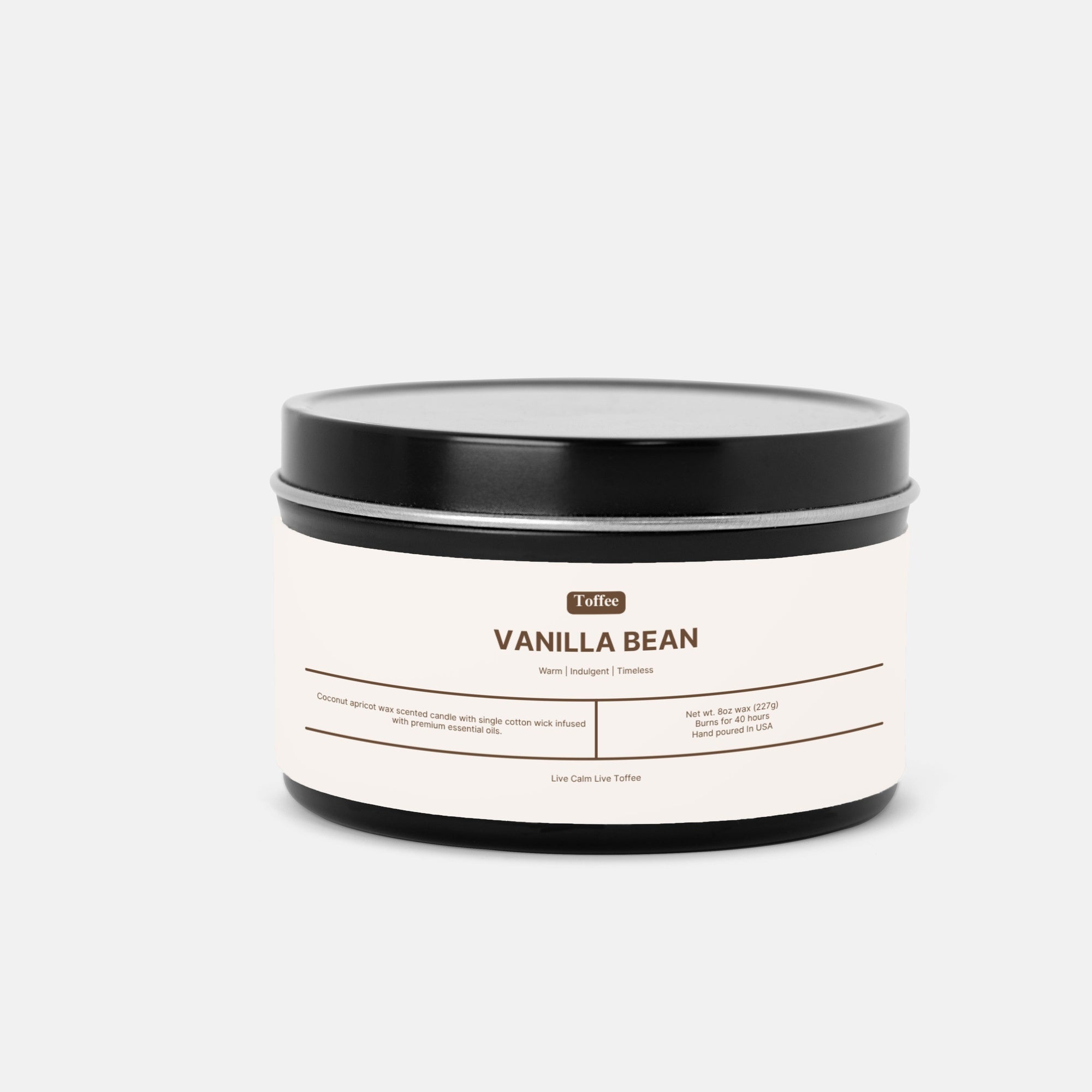 Vanilla Bean 8oz Tin Candle