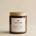 Fresh Linen Candle Amber Jar 9oz