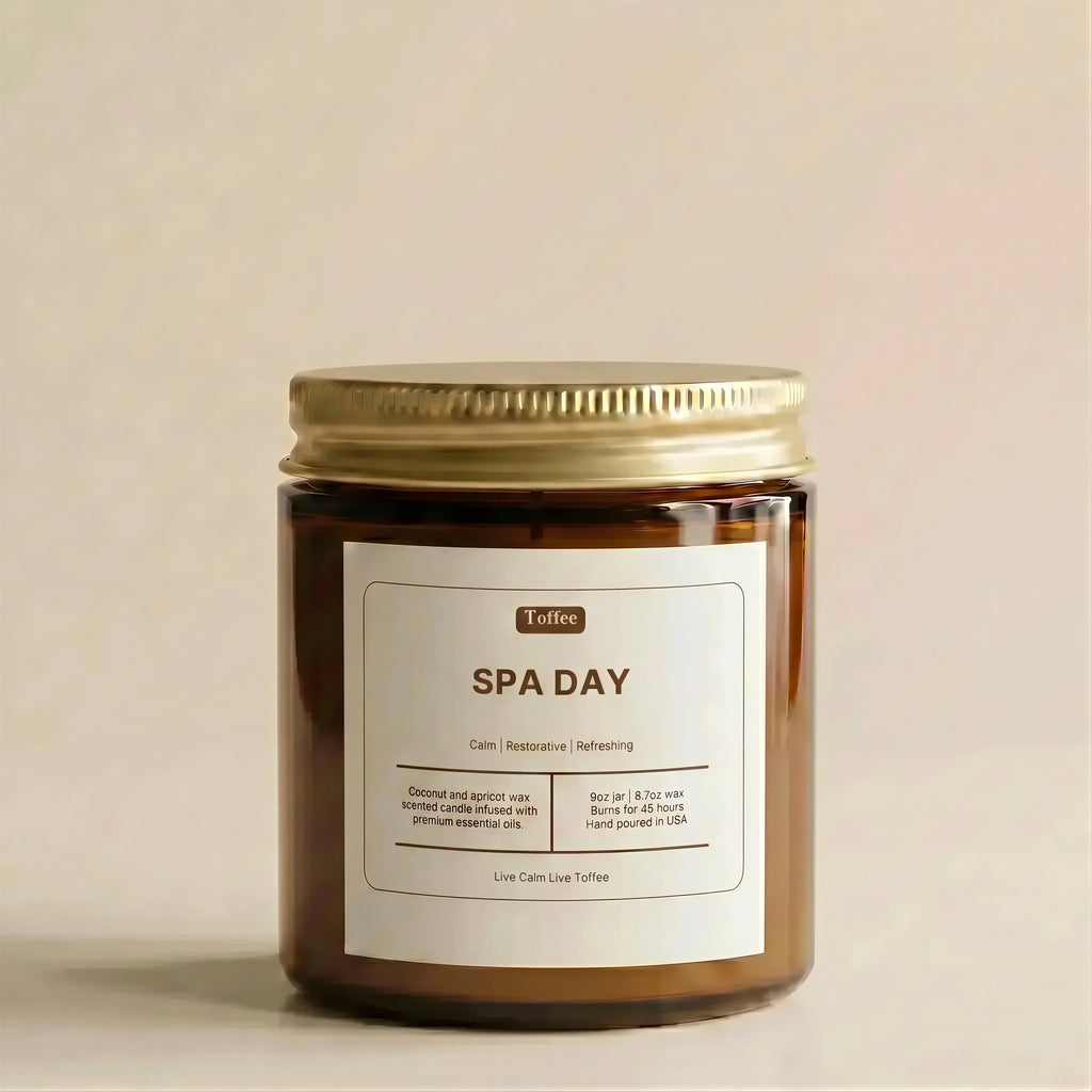 Spa Day Candle Amber Jar 9oz