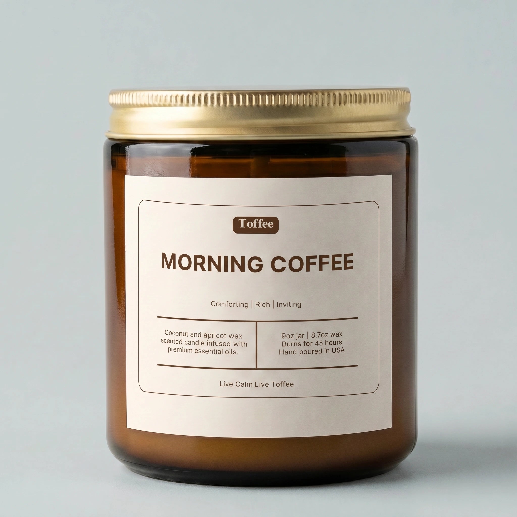 Morning Coffee Candle Amber Jar 9oz