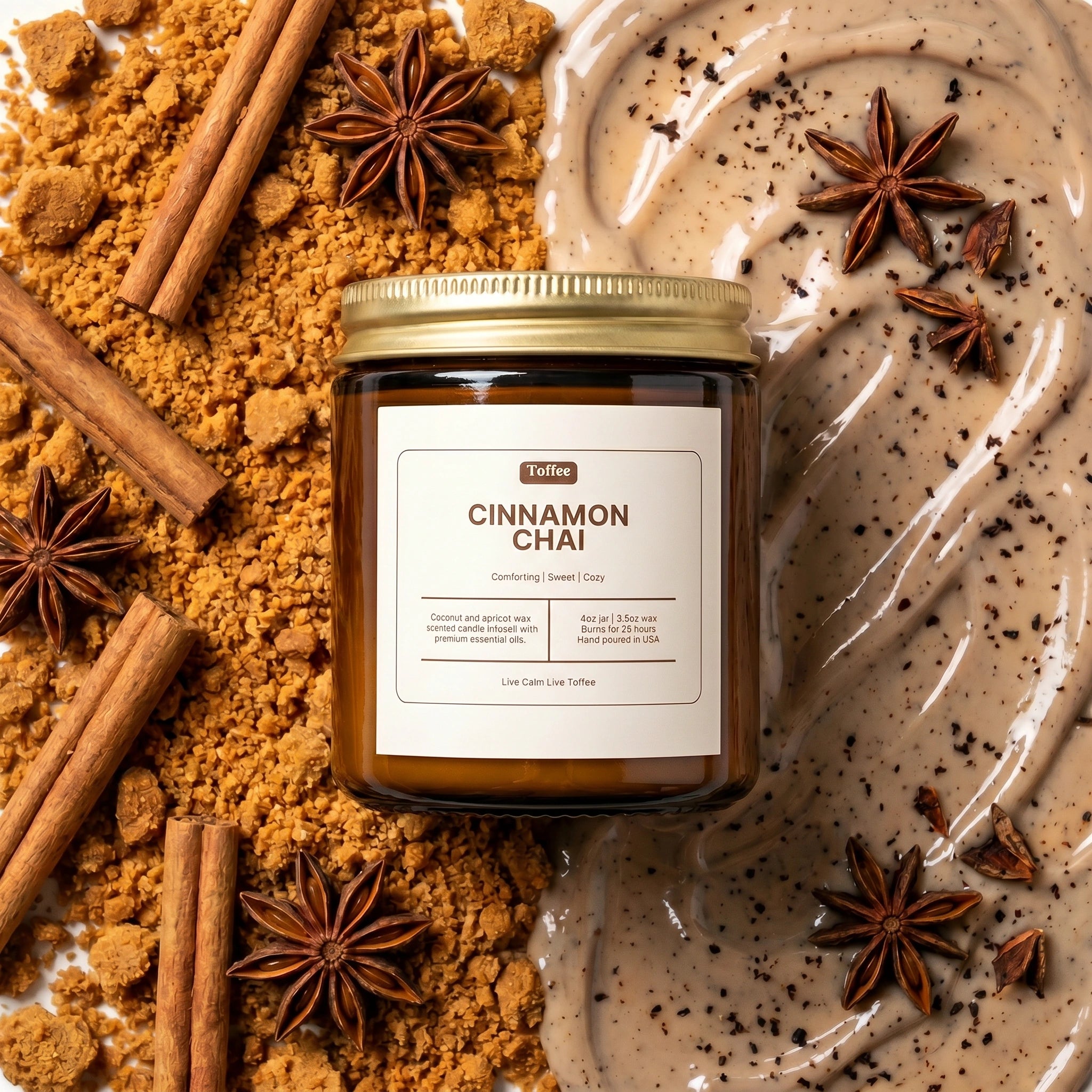 Cinnamon Chai Amber Jar Candle 4oz