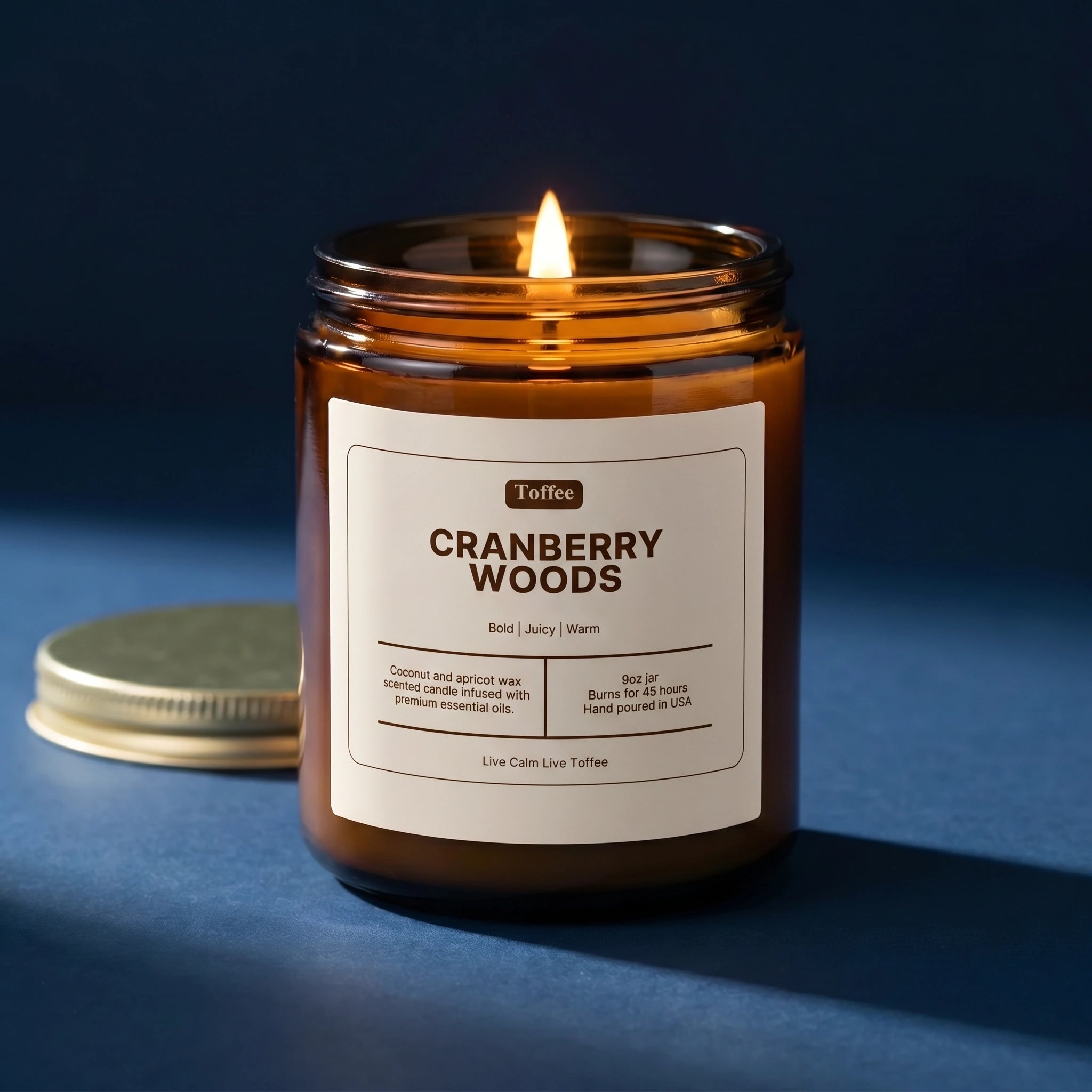 Cranberry Woods Candle Amber Jar 9oz