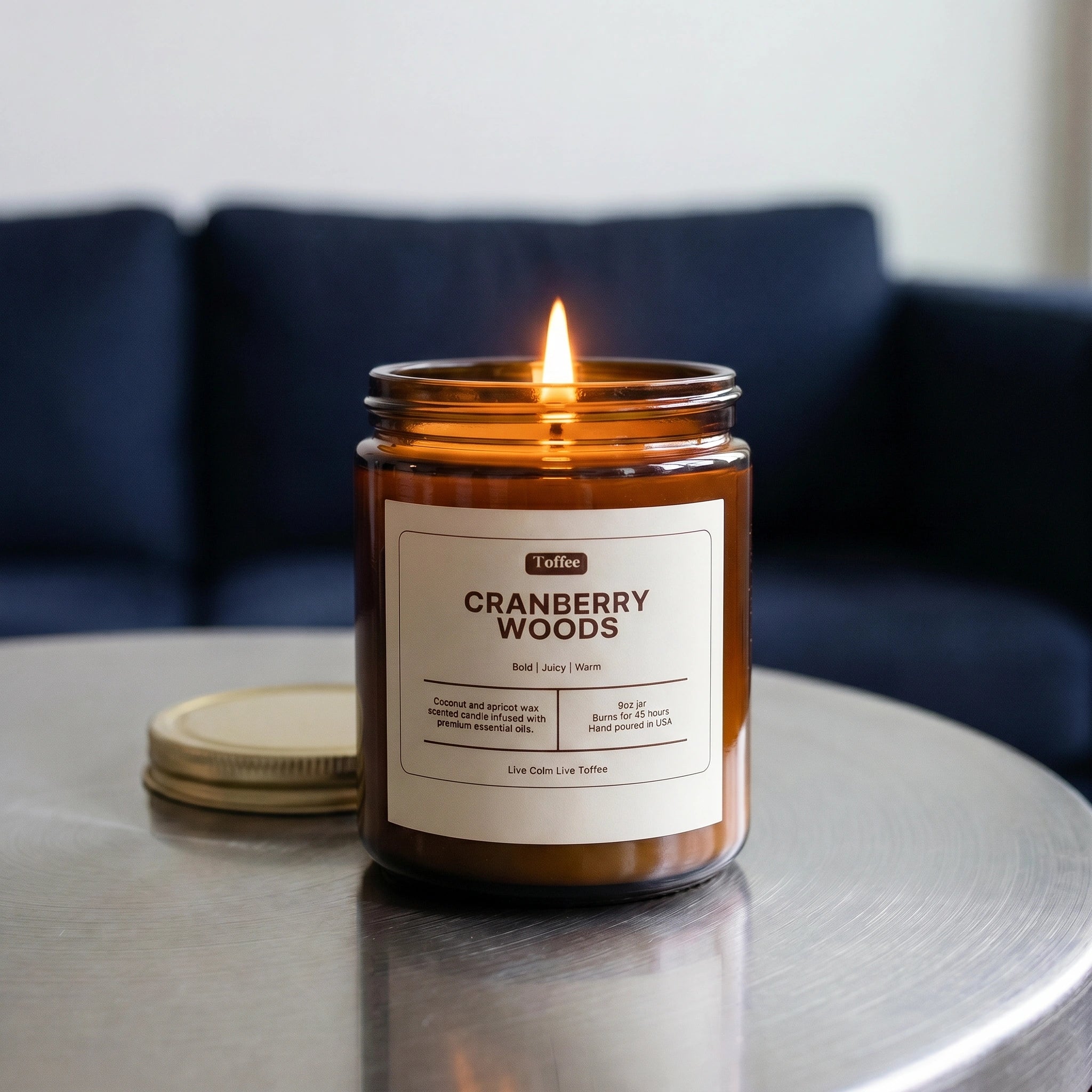 Cranberry Woods Candle Amber Jar 9oz