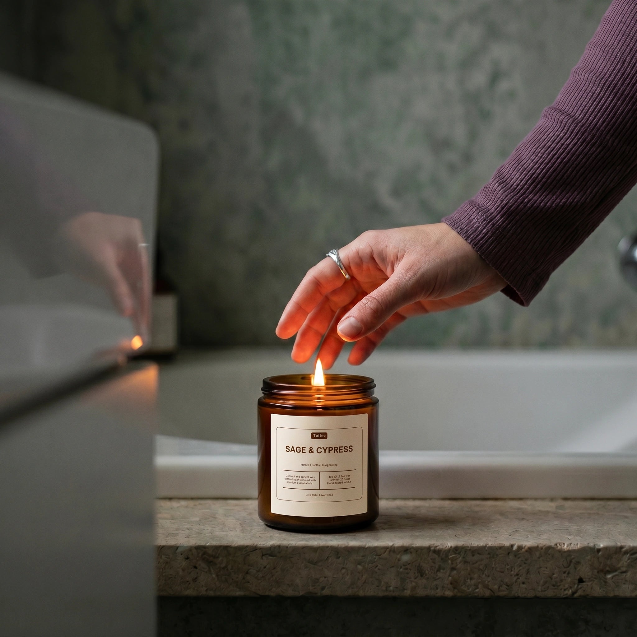 Sage & Cypress Amber Jar Candle 4oz