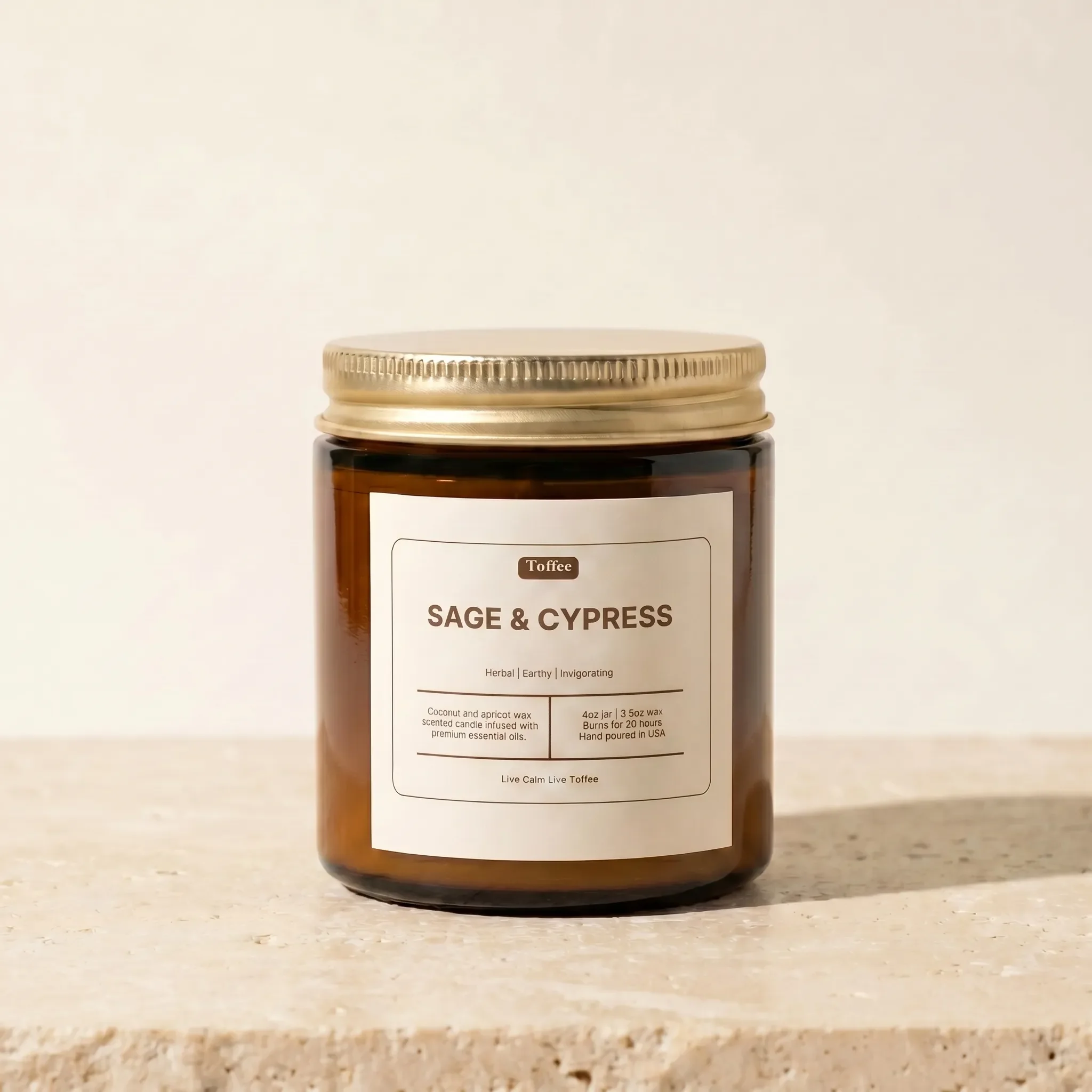 Sage & Cypress Amber Jar Candle 4oz