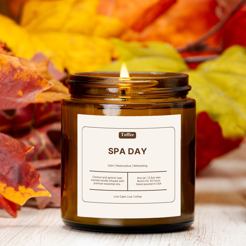 Spa Day Candle Amber Jar 4oz