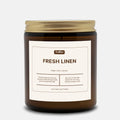 Fresh Linen Candle Amber Jar 9oz