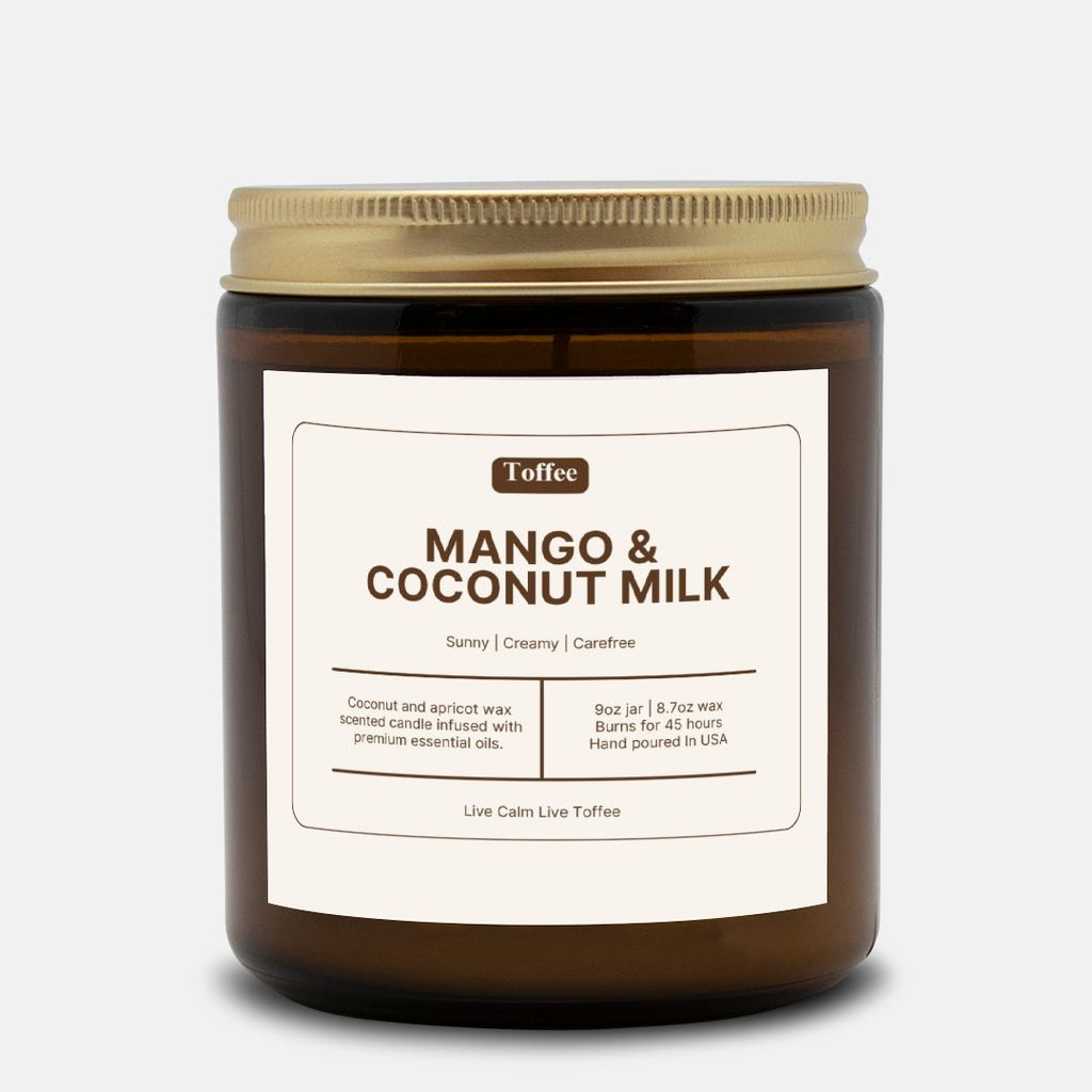 Mango & Coconut Milk Candle Amber Jar 9oz