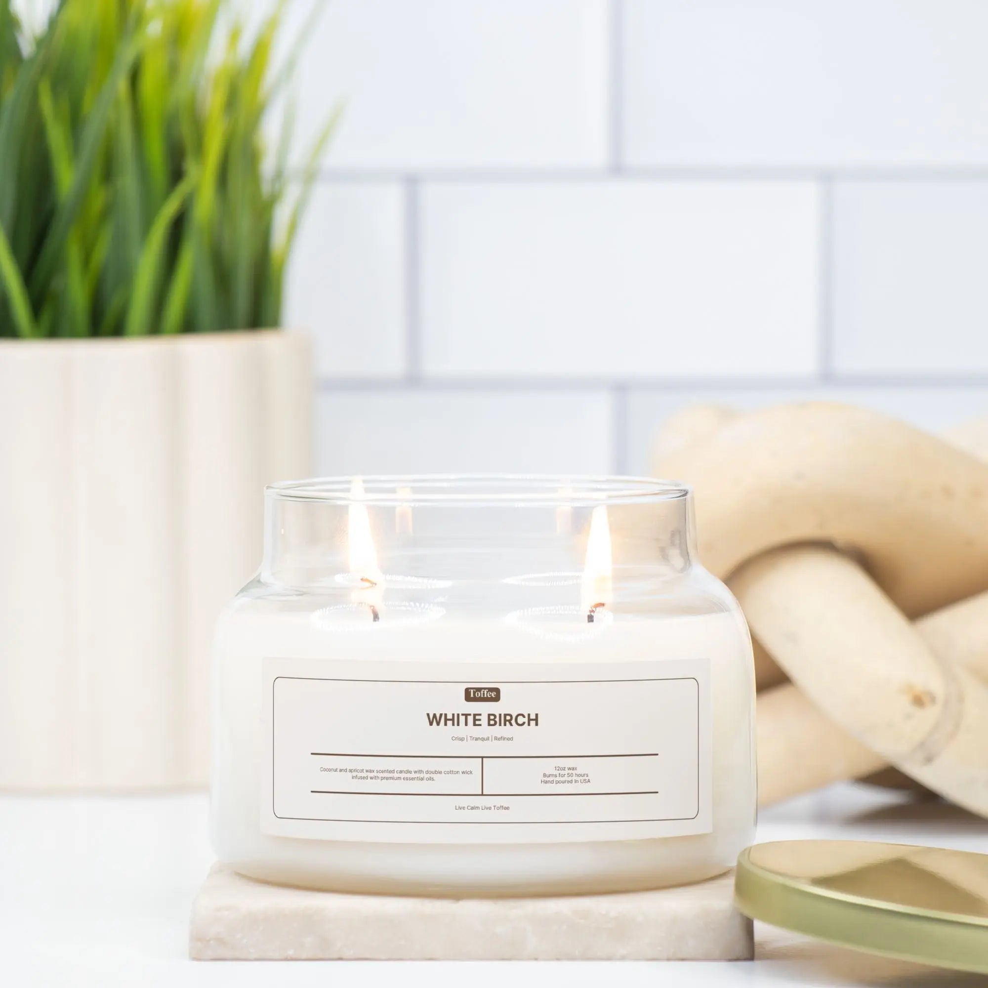 White Birch Candle Apothecary Jar (Double Wick) Toffee