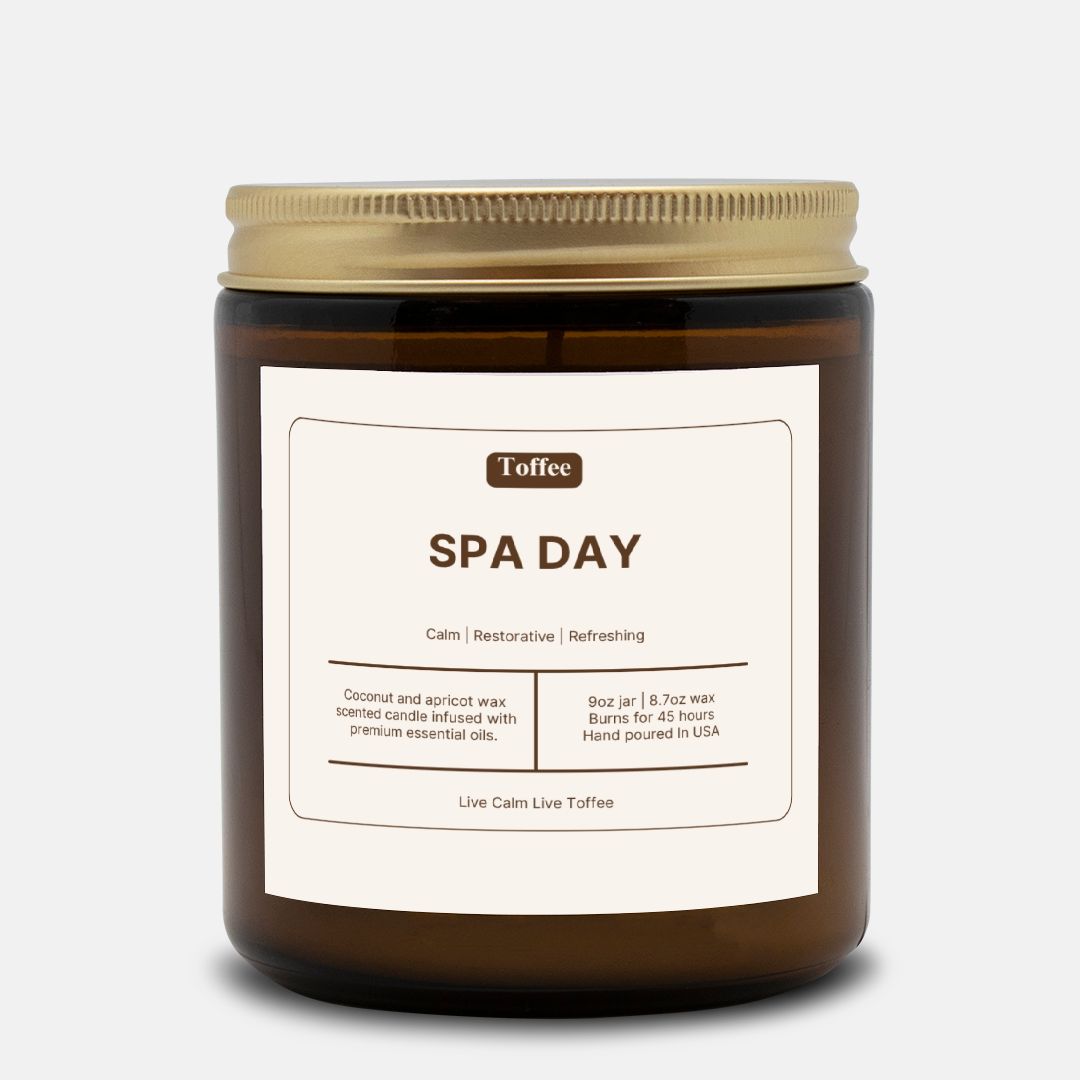 Spa Day Candle Amber Jar 9oz
