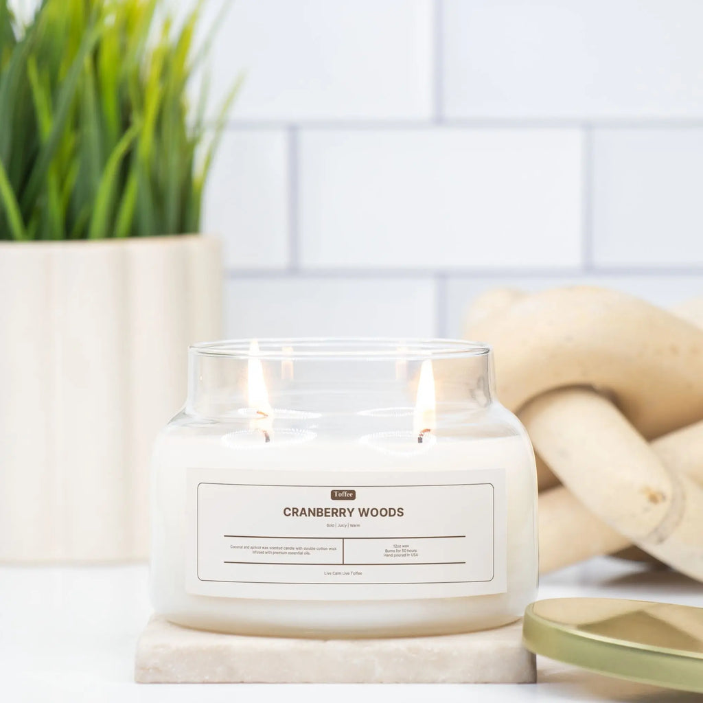 Cranberry Woods Candle Apothecary Jar (Double Wick) Toffee