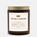 Sea Salt & Orchid Candle Amber Jar 9oz