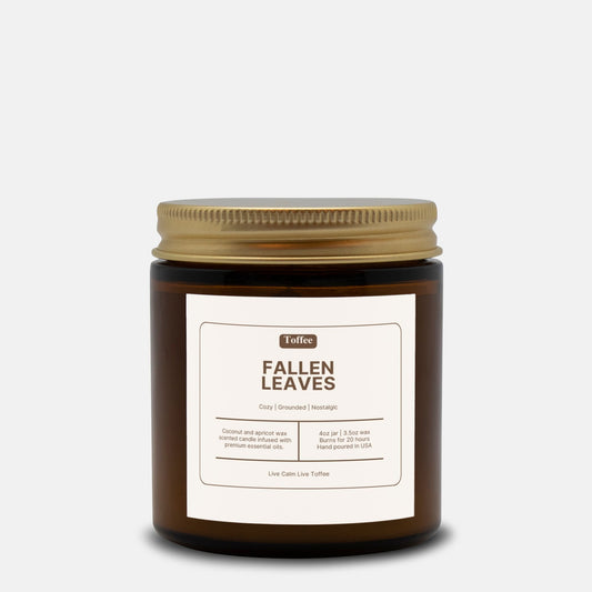 Fallen Leaves Amber Jar Candle 4oz