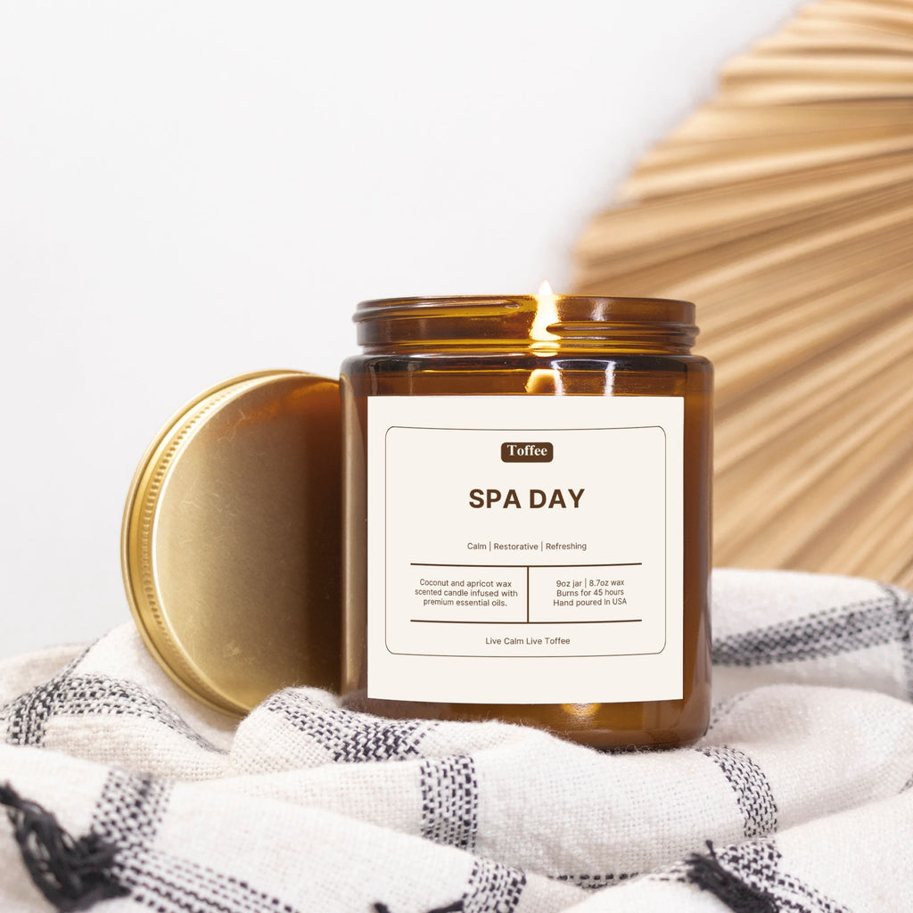 Spa Day Candle Amber Jar 9oz
