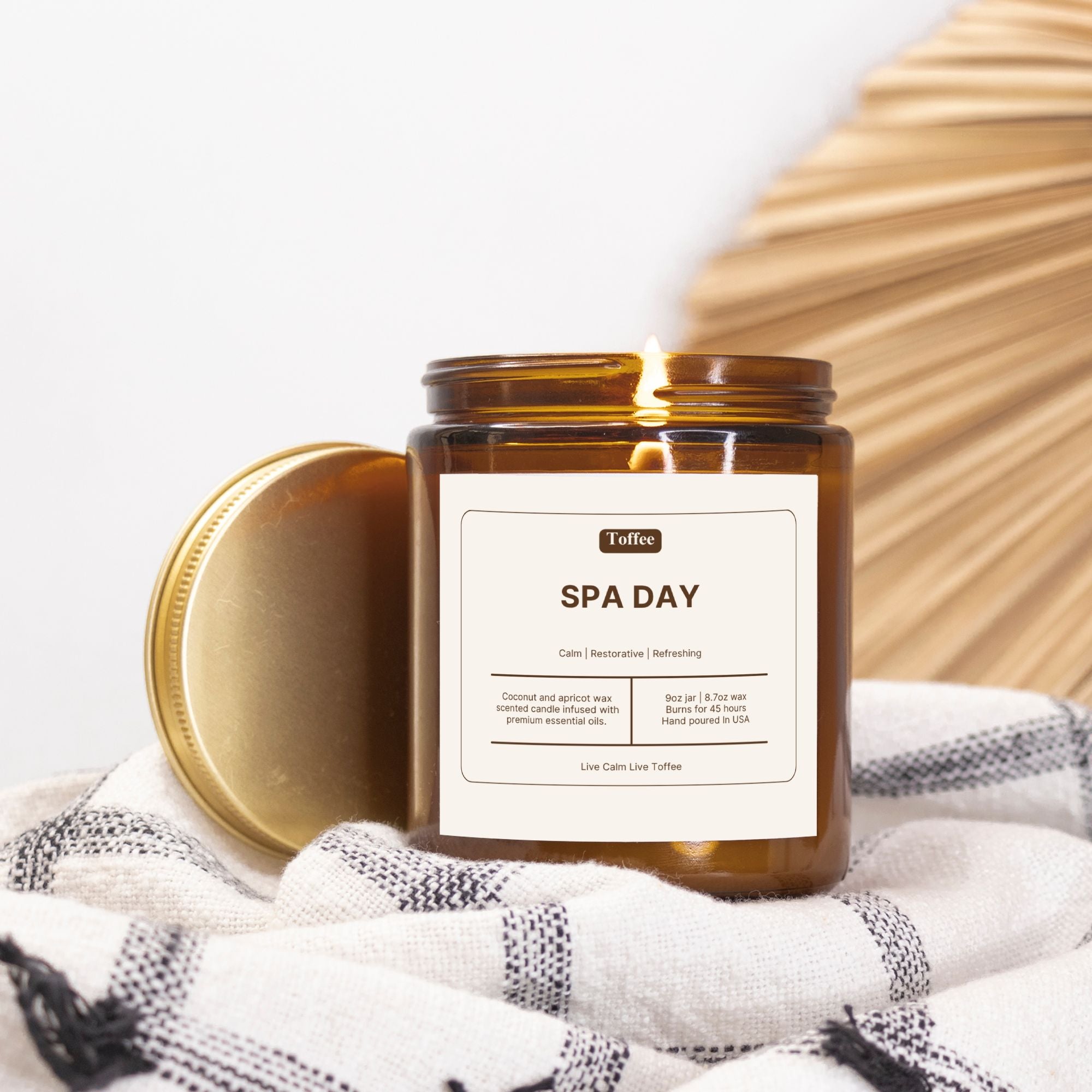 Spa Day Candle Amber Jar 9oz